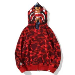 Bape Jacket Zip up red